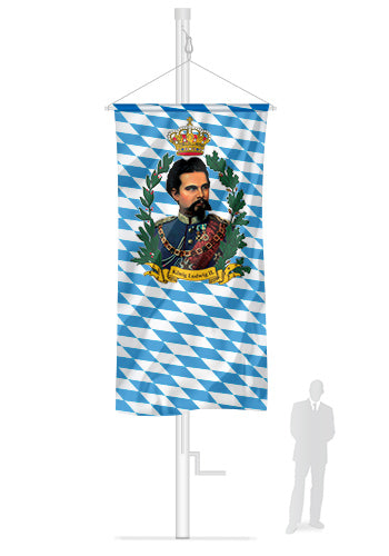 Bayern Rautenmuster mit König Ludwig (b)