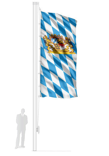 Bayern Rautenmuster mit Wappen (h)