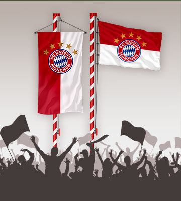 FC Bayern Fahnen Mast
