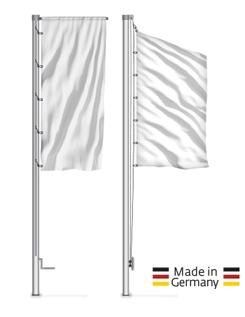 3 m - 8 m Alu-Masten Durchmesser 75 mm - Fahnenmast