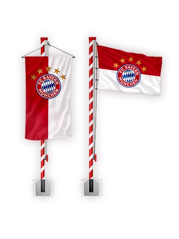 FC Bayern Fahnen Mast