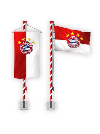 FC Bayern Fahnen Masten FC Bayern Fahnen Masten